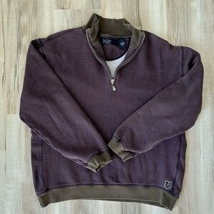 VINTAGE NAT NAST PULLOVER HALF ZIP WITH SHERPA INTERIOR